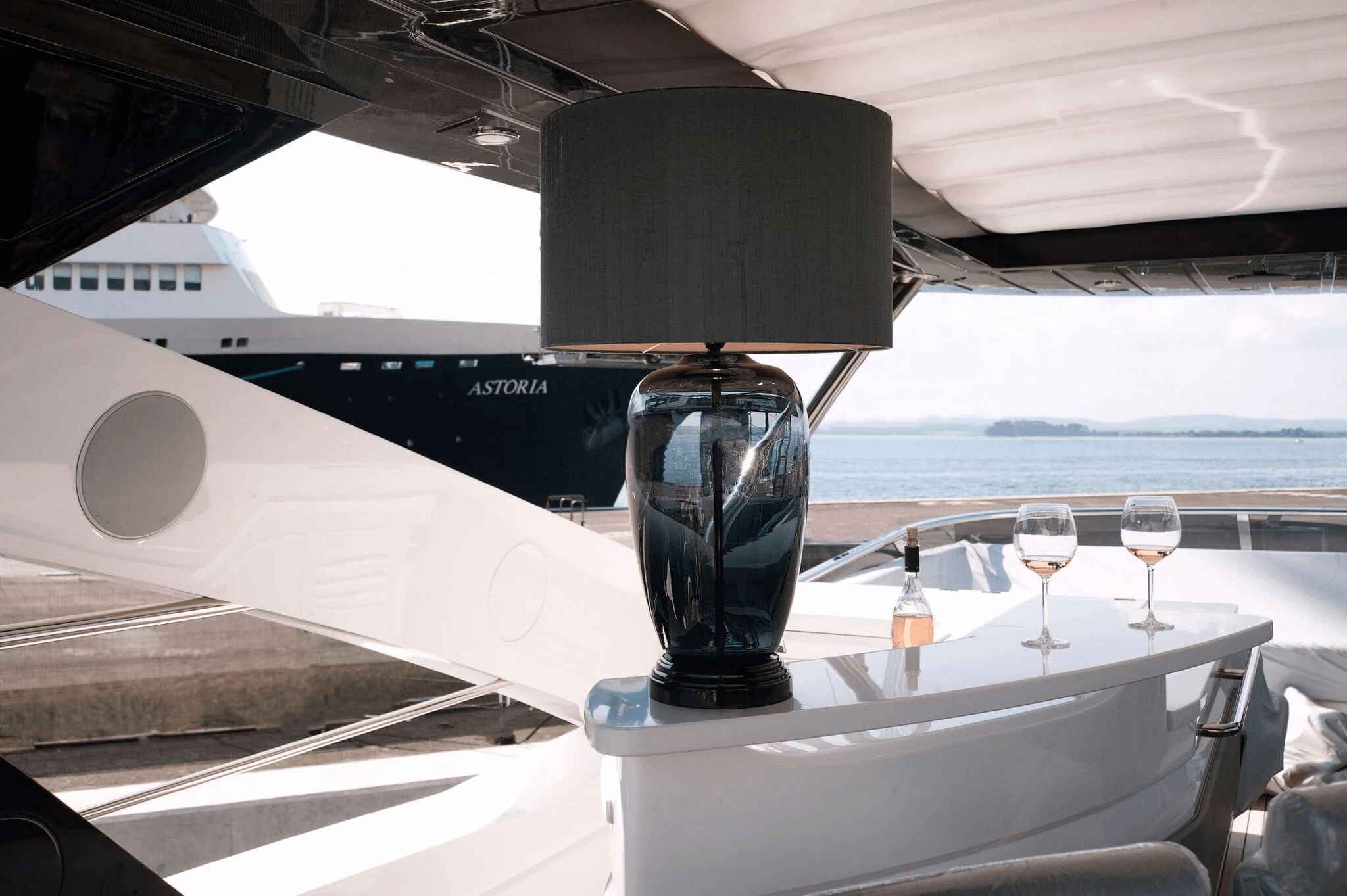 AJ Lamp on a Yacht.